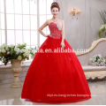 Vestidos de boda 2017 del vestido de bola del organza del vestido de Cenicienta Vestidos de boda rojos sin mangas del vestido de mariage de mariage